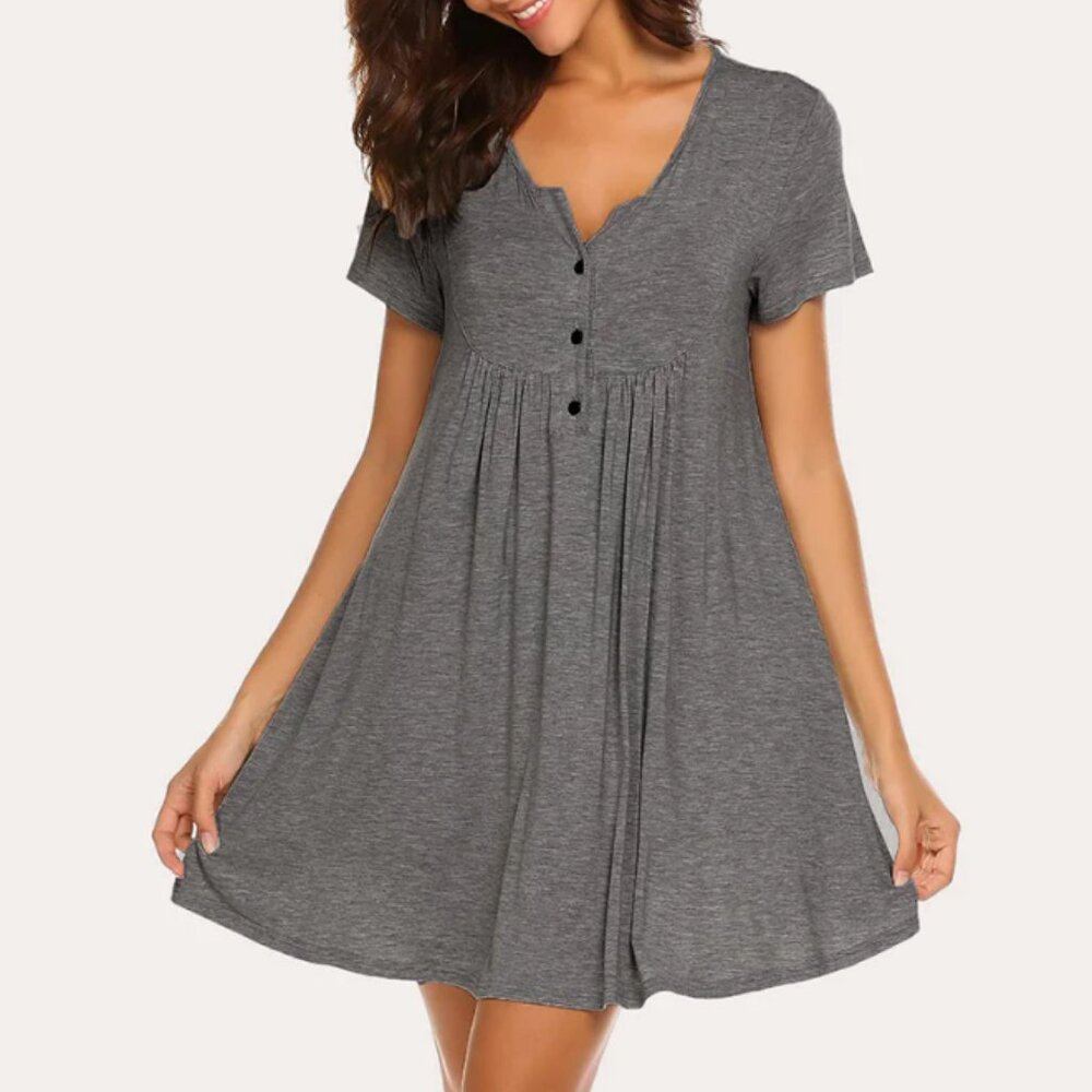 Ekouaer Maternity Nursing Nightgown (M)